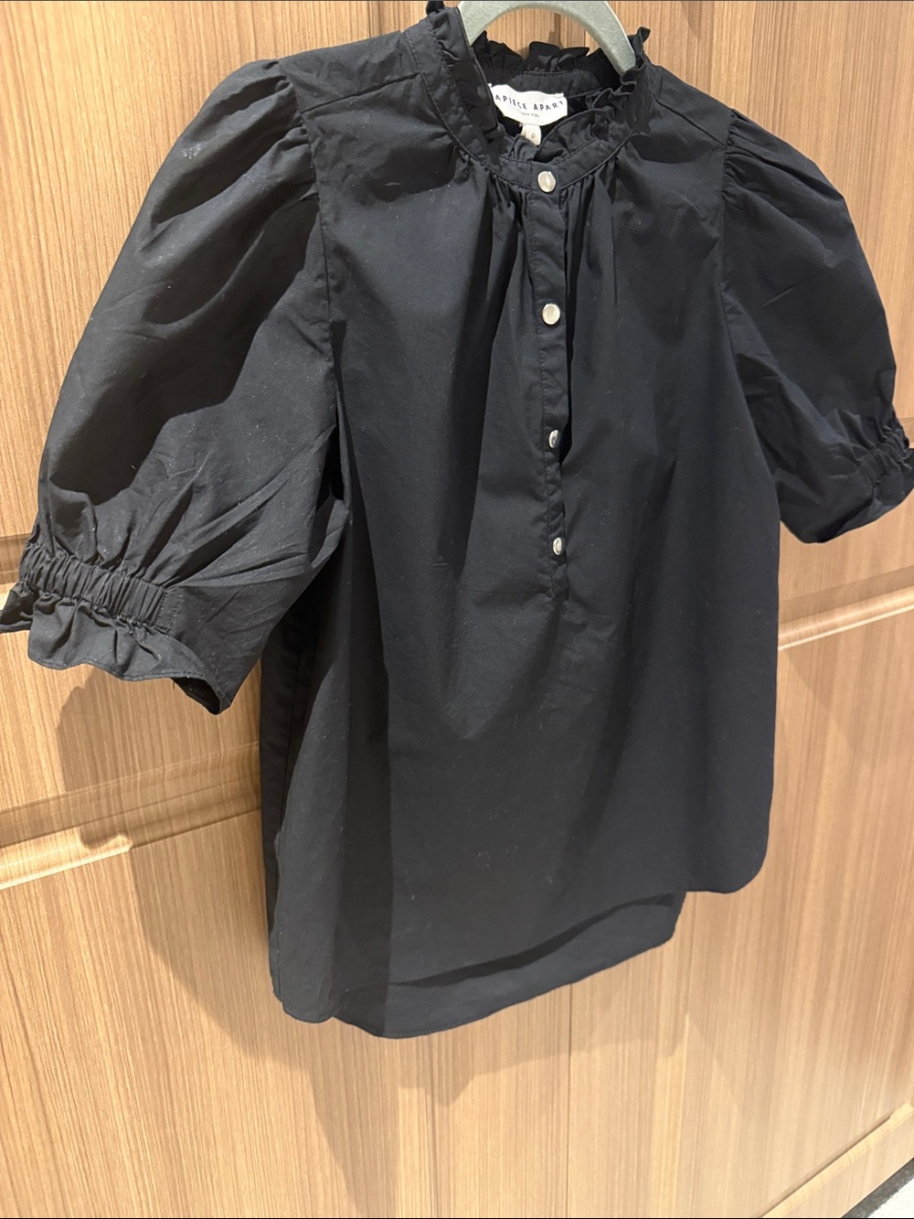 Black Ruffled Blouse - Picture 4 of 4